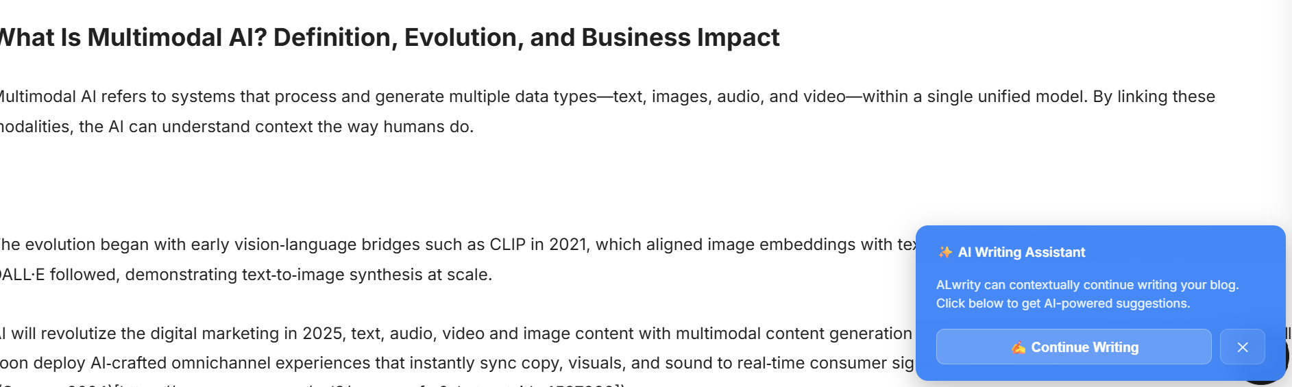 Inline fact checking and quick edits