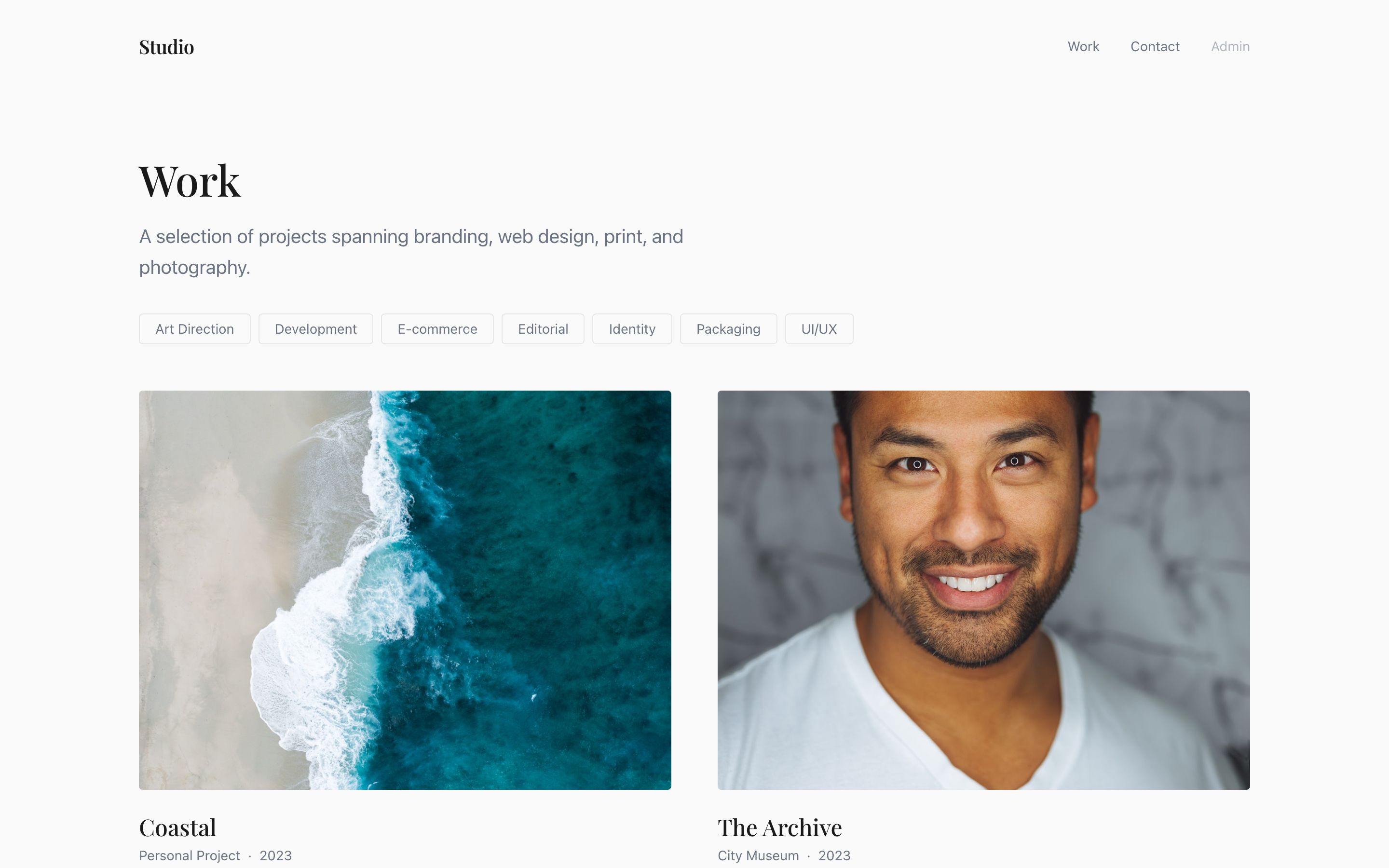 Portfolio template